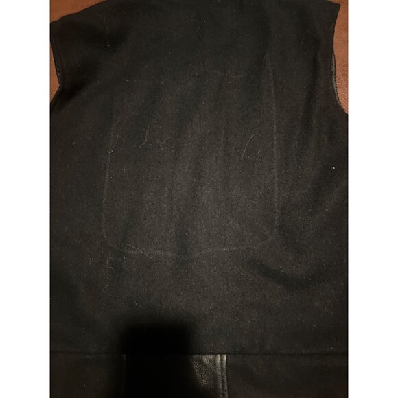 Carroll Original Wear Unisex Gunsmoke Vest Black L Genuine Leather & Wool - Picture 6 of 11
